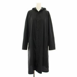 ヨウジヤマモト ナイロンコート アウター ロング フード 3 黒 ブラック YN-C06-821 /YT