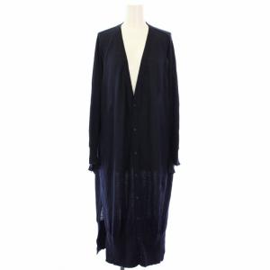 ヨウジヤマモト RISMAT by Y's ロングカーディガン ウール ニット 長袖 2 紺 YQ-K73-246