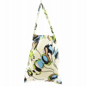 MARNI トートバッグ ショルダーバッグ 花柄 チューリップ ベージュ 茶 ブラウン 水色 ライトブルー /AN3