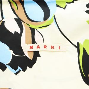 MARNI トートバッグ ショルダーバッグ 花柄 チューリップ ベージュ 茶 ブラウン 水色 ライトブルー /AN3