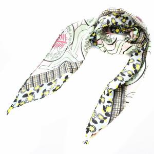 スカーフ トライアングルスカーフ 総柄 マルチカラー /KU