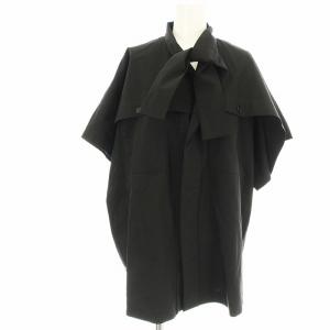 ナイロン リボンタイシャツ CMCAC82JYOTNO14 半袖 シャツ ブラウス 36 黒 ブラック