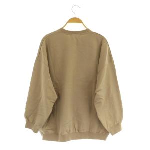 zucca スウェット トレーナー 長袖 ロゴプリント クルーネック ベージュ /MY OS