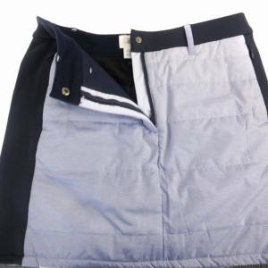 DESCENTE ウールパディング 中わたスカート ミニ ロゴ S ライトブルー 紺 ネイビー DGWOJE07 /RO