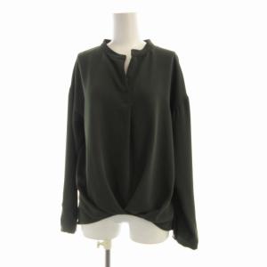 シャツ ブラウス スキッパー バンドカラー 長袖 38 カーキ 2095082 /RO