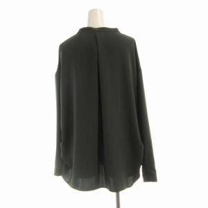 BARNEYS NEW YORK シャツ ブラウス スキッパー バンドカラー 長袖 38 カーキ 2095082 /RO