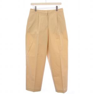 テーパードパンツ スラックス タック ジップフライ ハイウエスト 38 ベージュ /BB