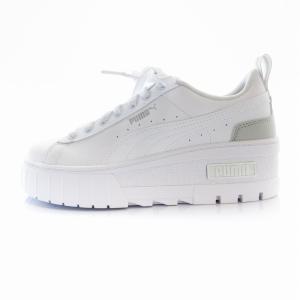 タグ付き メイズ ウェッジ スニーカー 靴 24.5cm 白 ホワイト 386273 /EE