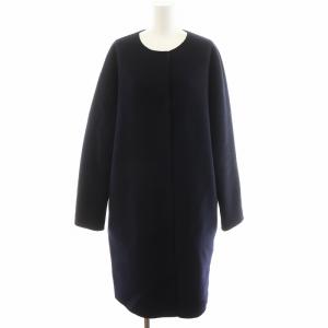 NEW DIVIDE LUXE ROUNDED COAT ノーカラーコート ロング丈 ウール カシミヤ混