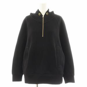 ハーフジップフードトップ パーカー 36 黒 ブラック 0323442201 /AN20