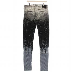 DIESEL BLACK GOLD ヒッコリーデニム コーティング ペイントパンツ TYPE-2712 ストライプ ペイント加工 32 グレー