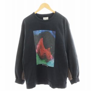 スウェット トレーナー 長袖 プリント 1 紺 ネイビー 22315033 /AN19