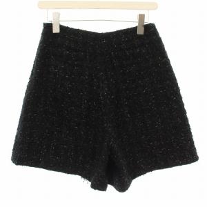 Grace Class 22AW ツイードラップショートパンツ 0222311058 金ボタン ウール混 36 黒 ブラック /KU