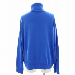 GALERIE VIE 22AW ウーステッドウール タートルネックプルオーバー ニット カットソー ウール 長袖 F 青 ブルー