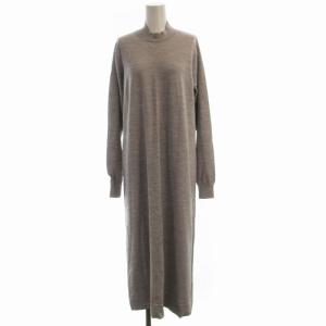 ワンピース ロング ニット ハイネック 長袖 38 グレー 3009S173-0660 /RO