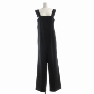 バックギャザーサロペット オールインワン ワイド 38 黒 ブラック 0322118176 /RO