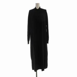 ワンピース マキシ ロング ニット ハイネック 長袖 38 黒 ブラック 3009S173-0660 /RO