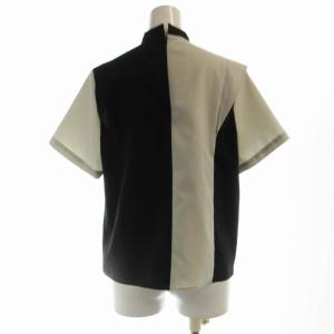 UNITED TOKYO UNITEDTOKYO 23SS バベルフレアブラウス シャツ タック 半袖 F アイボリー 黒 ブラック 143202004