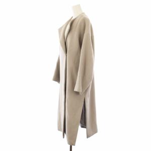 Deuxieme Classe Beaver Coat ノーカラーコート アウター ベージュ 17020500603030 /TK