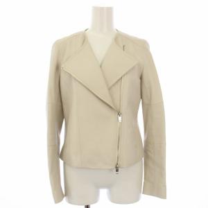 ライダースジャケット ラムレザー 羊革 アウター 38 アイボリー 10527-01-04-380 /TK