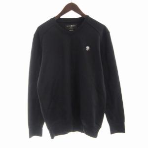 GOLF ゴルフウェア スウェット トレーナー プルオーバー ドクロモチーフ スカル 長袖 M 紺 ネイビー