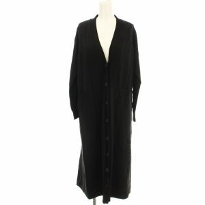 ハイツイストウールロングカーディガン 3009S170-0650 ニット 38 黒 ブラック /G