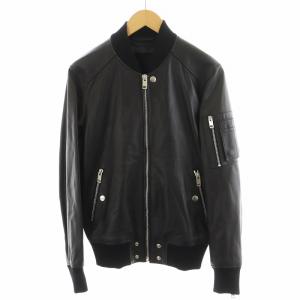 L-Abbott Leather Bomber Jacket