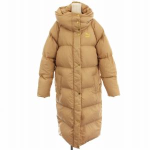 ロング ダウンコート 578819-04 ナイロン ダウンジャケット S ピンクベージュ /G
