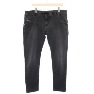 KROOLEY-NE デニムパンツ ジーンズ イージー ウエストゴム ストレッチ ロゴ 36 グレー /BB