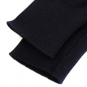 ENFOLD ニットワンピース ひざ丈 長袖 クルーネック ストレッチ 無地 ウール混 38 紺 ネイビー /BB