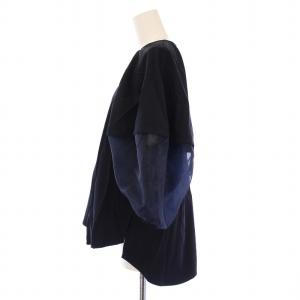 ELENDEEK HALF ORGANZA SLEEVE BL ハーフオーガンザスリーブブラウス シャツ 五分袖 クルーネック