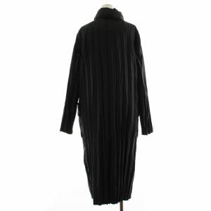 SPECCHIO スプリングコート アウター プリーツ加工 ロング ジップアップ 40 黒 ブラック 482-821 /OR