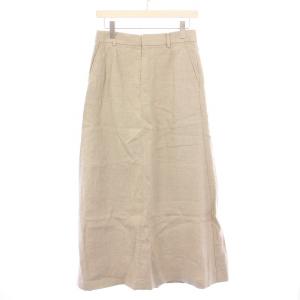 23SS Linen Canvas Long Skirt リネンキャンバスロングスカート フレア ジップフライ