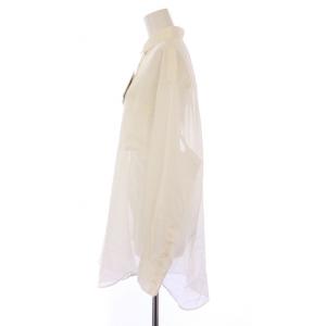 AP STUDIO 24SS シアーシャツ ブラウス シースルー 長袖 レギュラーカラー 無地 F 白 ホワイト タグ付き