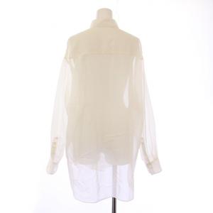 AP STUDIO 24SS シアーシャツ ブラウス シースルー 長袖 レギュラーカラー 無地 F 白 ホワイト タグ付き