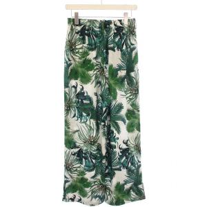 L'Appartement LEAF PRINT PANTS リーフプリントパンツ スラックス イージー タック ギャザー ストレート