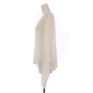 JOURNAL STANDARD L'ESSAGE 24SS オーガンジーカーディガン シアー シースルー 長袖 Vネック F 白 ホワイト 24070370091020