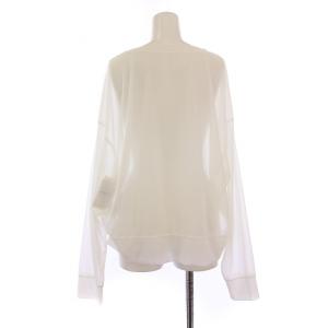 JOURNAL STANDARD L'ESSAGE 24SS オーガンジーカーディガン シアー シースルー 長袖 Vネック F 白 ホワイト 24070370091020