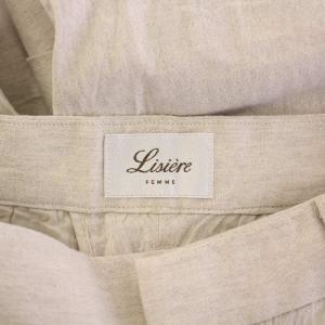 Lisiere L'Appartement 23SS Stretch Linen Pants ストレッチリネンパンツ フレア ジップフライ 36 ライトベージュ