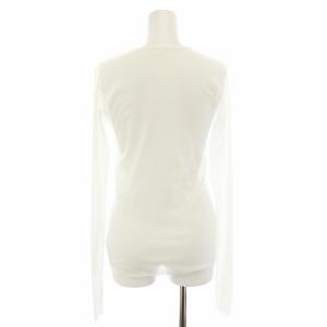 Plage 23SS メッシュシアー Mesh Sheer ロンT カットソー クルーネック 長袖 白 ホワイト 23070922104210