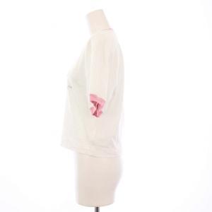 Off-White Tシャツ カットソー 半袖 クロップド ロゴ刺繍 XS 白 OWAA090F24JER003 /KH