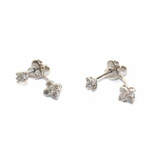 ダイヤモンドピアス 0.34ct K18WG