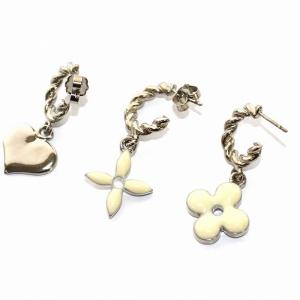 LOUIS VUITTON ブークル ドレイユ スウィート ピアス 3点セット シルバーカラー M65471