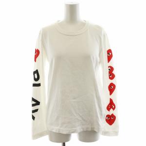 AD2020 Tシャツ カットソー 長袖 プリント ハート L 白 ホワイト AZ-T261 /AN16