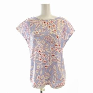 カットソー Tシャツ 半袖 花柄 38 紫 パープル G5P36-774-26 /EE