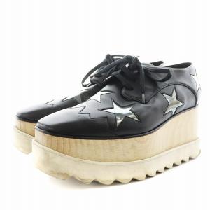 STELLA McCARTNEY エリス スター ELYSE STAR スニーカー シューズ 厚底 37.5 黒 ブラック 363998