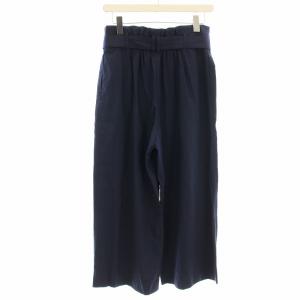 MACKINTOSH LONDON タックパンツ ワイド スラックス G5R09-769-28 リボンベルト 38 ネイビー 紺 /G