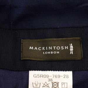 MACKINTOSH LONDON タックパンツ ワイド スラックス G5R09-769-28 リボンベルト 38 ネイビー 紺 /G