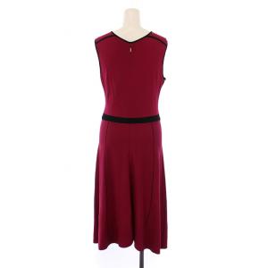 EPOCA ワンピース ロング ノースリーブ ナイロン 40 赤 黒 /BM