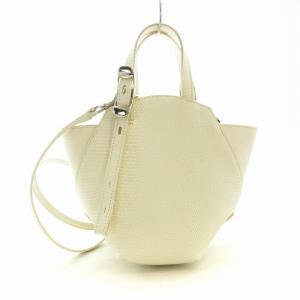 TOFF&LOADSTONE 2WAY ショルダーバッグ ハンドバッグ レザー 白 ホワイト /EE